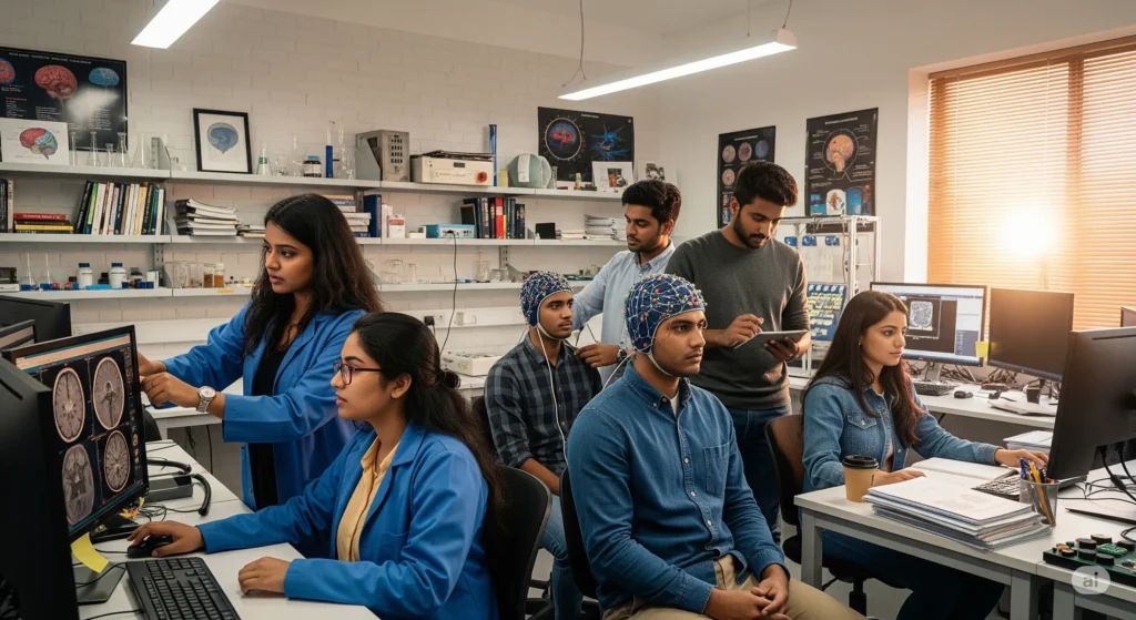Young researchers in India exploring cognitive science careers